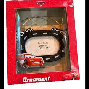 Lightning McQueen Photo Frame Ornament 2.75” X 1.5” New In Box Disney